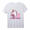 Kinder 5. Geburtstag Mädchen Pferd & Einhorn T-Shirt – Perfektes Geburtstagsoutfit für Pferde-Fans & Pferde-Motto Partys