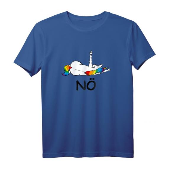 Einhorn Nö Unicorn Spruch Statement T-Shirt mit Mittelfinger – Lustiges Geschenk für Geburtstag & Weihnachten für Pferdefreunde, Kinder & Erwachsene