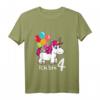 Kinder 4. Geburtstag Mädchen Einhorn T-Shirt - Süßes Geburtstagsgeschenk für Einhorn-Liebhaberinnen zum 4. Geburtstag