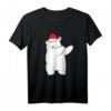Dabbing Eisbär Weihnachtsmann Hut Weihnachtsmütze - Lustiges Polar Bären T-Shirt für Kinder & Erwachsene, perfektes Weihnachtsgeschenk für Bärenliebhaber