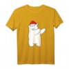 Dabbing Eisbär Weihnachtsmann Hut Weihnachtsmütze - Lustiges Polar Bären T-Shirt für Kinder & Erwachsene, perfektes Weihnachtsgeschenk für Bärenliebhaber