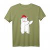 Dabbing Eisbär Weihnachtsmann Hut Weihnachtsmütze - Lustiges Polar Bären T-Shirt für Kinder & Erwachsene, perfektes Weihnachtsgeschenk für Bärenliebhaber