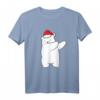 Dabbing Eisbär Weihnachtsmann Hut Weihnachtsmütze - Lustiges Polar Bären T-Shirt für Kinder & Erwachsene, perfektes Weihnachtsgeschenk für Bärenliebhaber