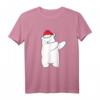 Dabbing Eisbär Weihnachtsmann Hut Weihnachtsmütze - Lustiges Polar Bären T-Shirt für Kinder & Erwachsene, perfektes Weihnachtsgeschenk für Bärenliebhaber