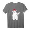 Dabbing Eisbär Weihnachtsmann Hut Weihnachtsmütze - Lustiges Polar Bären T-Shirt für Kinder & Erwachsene, perfektes Weihnachtsgeschenk für Bärenliebhaber