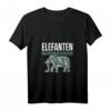Damen Vintage Elefanten T-Shirt mit V-Ausschnitt - Perfektes Geschenk für Tierliebhaberinnen, Safari- und Zoo-Fans