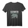 Damen Vintage Elefanten T-Shirt mit V-Ausschnitt - Perfektes Geschenk für Tierliebhaberinnen, Safari- und Zoo-Fans
