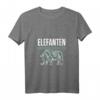Damen Vintage Elefanten T-Shirt mit V-Ausschnitt - Perfektes Geschenk für Tierliebhaberinnen, Safari- und Zoo-Fans