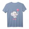Personalisierte Kinder T-Shirt mit Namen Aline und Elefantenmotiv - Perfekte Geschenkidee zum Geburtstag & Namenstag für Mädchen