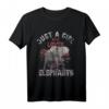 Nur ein Mädchen das Elefanten liebt - Elefant T-Shirt für Tierliebhaber, Safari-Fans & Naturliebhaber als Geschenk zu Weihnachten oder Geburtstag