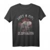 Nur ein Mädchen das Elefanten liebt - Elefant T-Shirt für Tierliebhaber, Safari-Fans & Naturliebhaber als Geschenk zu Weihnachten oder Geburtstag