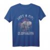 Nur ein Mädchen das Elefanten liebt - Elefant T-Shirt für Tierliebhaber, Safari-Fans & Naturliebhaber als Geschenk zu Weihnachten oder Geburtstag