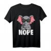 Elefant Kinder, Jungen, Damen T-Shirt mit witzigem Elefanten Nope Design – Perfekt als Geschenk zu Weihnachten und zum Geburtstag