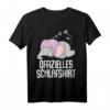 Lustiges Elefanten Schlafshirt - Pyjama Nachthemd für Damen und Herren als Geschenk für Langschläfer, Morgenmuffel und Tierliebhaber