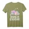 Lustiges Elefanten Schlafshirt - Pyjama Nachthemd für Damen und Herren als Geschenk für Langschläfer, Morgenmuffel und Tierliebhaber