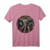 Elefant Kunst Mandala Tier Druck Motiv T-Shirt – Perfektes Geschenk für Tierliebhaber und Freunde