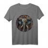 Elefant Kunst Mandala Tier Druck Motiv T-Shirt – Perfektes Geschenk für Tierliebhaber und Freunde