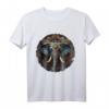 Elefant Kunst Mandala Tier Druck Motiv T-Shirt – Perfektes Geschenk für Tierliebhaber und Freunde