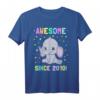 Awesome Since 2010 Baby Elefanten T-Shirt – Niedliches Geburtstagsgeschenk für Kinder, Jungen und Mädchen, perfekt für Geburtstags- und Jahrestagsgeschenke