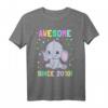 Awesome Since 2010 Baby Elefanten T-Shirt – Niedliches Geburtstagsgeschenk für Kinder, Jungen und Mädchen, perfekt für Geburtstags- und Jahrestagsgeschenke