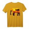 Elefant Afrika Sonnenuntergang Savanne T-Shirt – Stilvolles Natur-Design, ideales Geschenk für Safari- und Tierliebhaber zu Geburtstag und Weihnachten