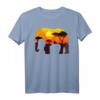 Elefant Afrika Sonnenuntergang Savanne T-Shirt – Stilvolles Natur-Design, ideales Geschenk für Safari- und Tierliebhaber zu Geburtstag und Weihnachten