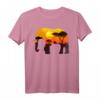 Elefant Afrika Sonnenuntergang Savanne T-Shirt – Stilvolles Natur-Design, ideales Geschenk für Safari- und Tierliebhaber zu Geburtstag und Weihnachten
