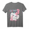 Ich bin 3 Elefanten - Süßes Kinder T-Shirt zum 3. Geburtstag für Jungen und Mädchen, ideales Geschenk & Deko