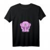 Niedliches rosa Elefanten Damen T-Shirt mit V-Ausschnitt – Bequemes, leichtes Basic für Alltag & Geschenkidee