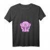 Niedliches rosa Elefanten Damen T-Shirt mit V-Ausschnitt – Bequemes, leichtes Basic für Alltag & Geschenkidee