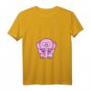 Niedliches rosa Elefanten Damen T-Shirt mit V-Ausschnitt – Bequemes, leichtes Basic für Alltag & Geschenkidee