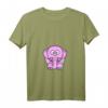 Niedliches rosa Elefanten Damen T-Shirt mit V-Ausschnitt – Bequemes, leichtes Basic für Alltag & Geschenkidee