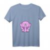 Niedliches rosa Elefanten Damen T-Shirt mit V-Ausschnitt – Bequemes, leichtes Basic für Alltag & Geschenkidee