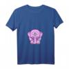 Niedliches rosa Elefanten Damen T-Shirt mit V-Ausschnitt – Bequemes, leichtes Basic für Alltag & Geschenkidee