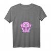 Niedliches rosa Elefanten Damen T-Shirt mit V-Ausschnitt – Bequemes, leichtes Basic für Alltag & Geschenkidee