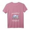 Damen Schlafshirt mit Elefant - Kuscheliges Pyjama T-Shirt mit V-Ausschnitt für gemütliche Nächte, Couch & Mittagsschlaf