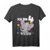 Kinder 4 Jahre alt T-Shirt mit süßem Elefanten - Perfekt für den vierten Geburtstag und die Geburtstagsparty