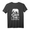 Rettet Die Elefanten T-Shirt – Lustiges Design gegen Wilderei & Aussterben, ideal als Geschenk für Naturschützer