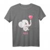 Personalisierte Baby- und Mädchen T-Shirt mit Namen Ajla und Elefanten-Design – Perfektes Geschenk zum Geburtstag oder Namenstag