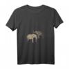 Damen Vintage Elefant T-Shirt mit V-Ausschnitt – Perfektes Geschenk für Tierliebhaber, Safari-Fans und Elefanten Enthusiastinnen
