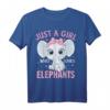 Nur ein Mädchen, das Elefanten liebt - Lustiges Elefantenliebhaber T-Shirt, perfektes Geschenk für Frauen, Mädchen & Kinder