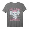 Nur ein Mädchen, das Elefanten liebt - Lustiges Elefantenliebhaber T-Shirt, perfektes Geschenk für Frauen, Mädchen & Kinder
