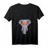 Damen Elefant Sonnenbrille Sommer Strand Pool Party T-Shirt mit V-Ausschnitt – Lustiges Elefanten Outfit für Damen, Kinder & Herren
