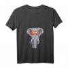 Damen Elefant Sonnenbrille Sommer Strand Pool Party T-Shirt mit V-Ausschnitt – Lustiges Elefanten Outfit für Damen, Kinder & Herren