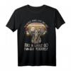 I'm Mostly Peace Love & Light & A Little Go Hippie Elefant T-Shirt – Inspirierende Yoga- und Meditationskleidung für Frauen, perfekte Geschenkidee für Yoga-Lehrer & -Studenten