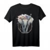 Niedliche Elefanten-Blumenkrone T-Shirt im Boho-Style für Mädchen und Tierliebhaber – Perfekt für Frühling & exotische Tierfans
