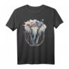 Niedliche Elefanten-Blumenkrone T-Shirt im Boho-Style für Mädchen und Tierliebhaber – Perfekt für Frühling & exotische Tierfans