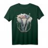 Niedliche Elefanten-Blumenkrone T-Shirt im Boho-Style für Mädchen und Tierliebhaber – Perfekt für Frühling & exotische Tierfans