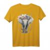 Niedliche Elefanten-Blumenkrone T-Shirt im Boho-Style für Mädchen und Tierliebhaber – Perfekt für Frühling & exotische Tierfans