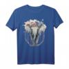 Niedliche Elefanten-Blumenkrone T-Shirt im Boho-Style für Mädchen und Tierliebhaber – Perfekt für Frühling & exotische Tierfans